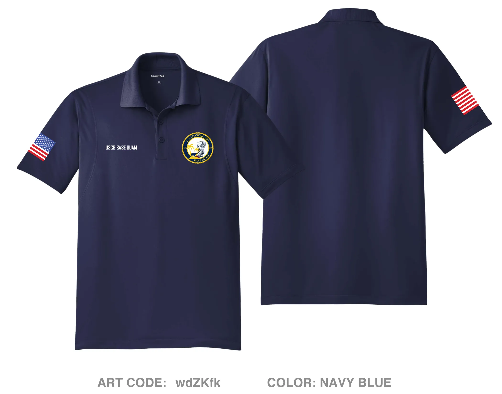 USCG Base Guam Hi-Tech Performance Men's SS Polo - wdZKfk