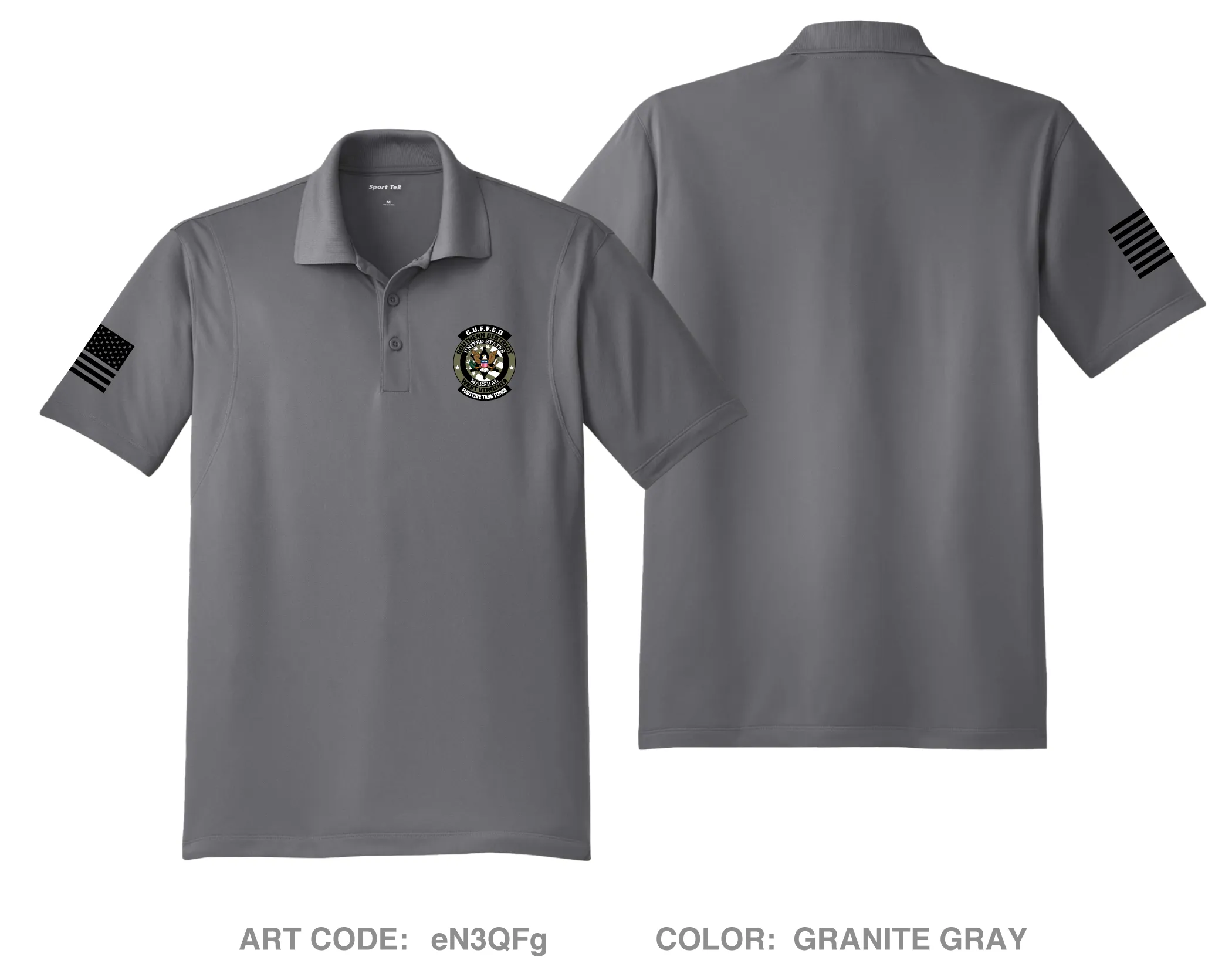 USMS CUFFED Hi-Tech Performance Men's SS Polo - eN3QFg