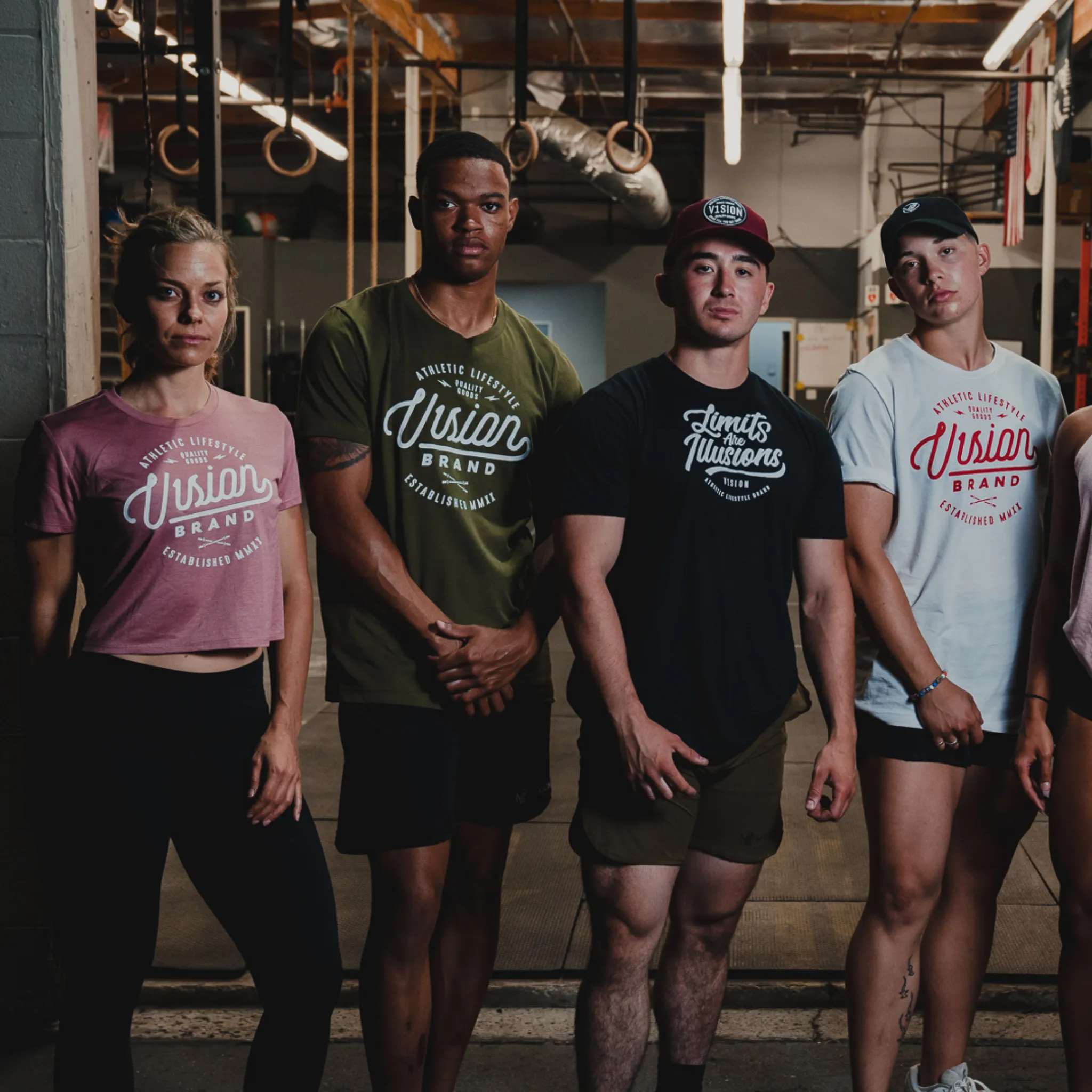 V1SION Barbell Logo Fitted Tee