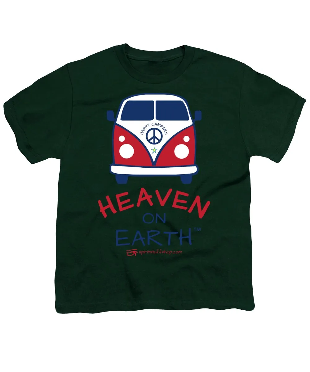 Vw Happy Camper Heaven On Earth - Youth T-Shirt