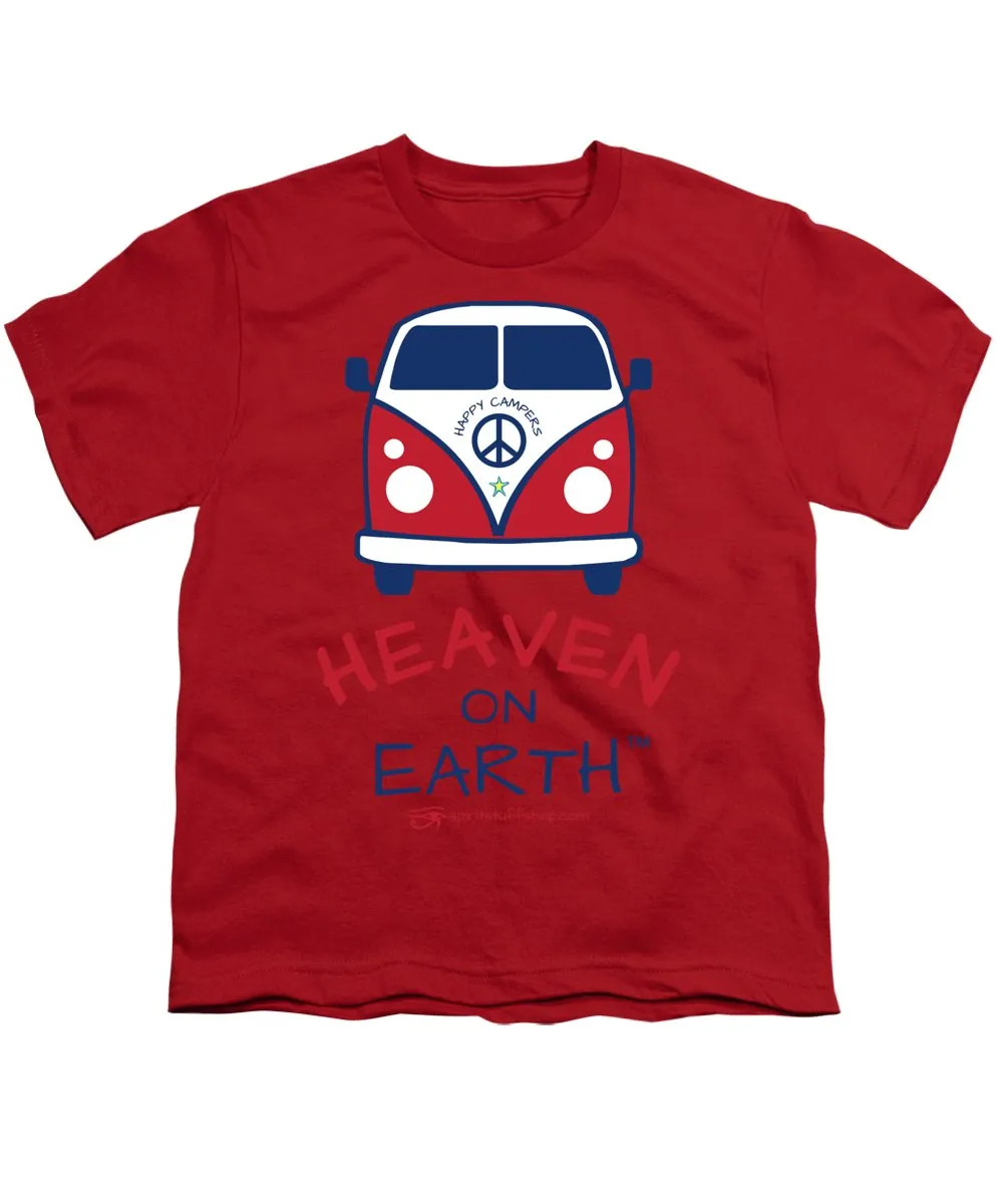 Vw Happy Camper Heaven On Earth - Youth T-Shirt