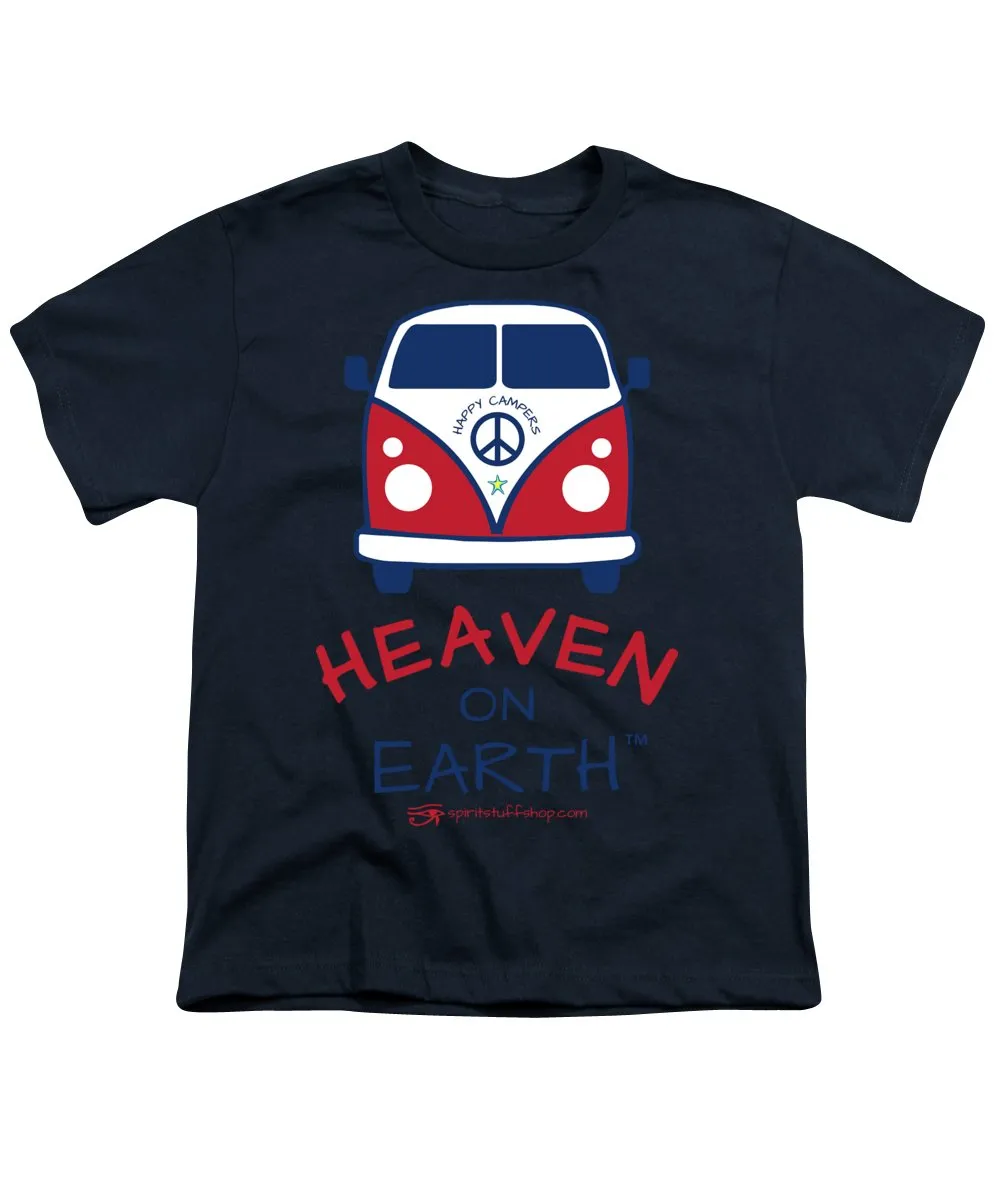 Vw Happy Camper Heaven On Earth - Youth T-Shirt