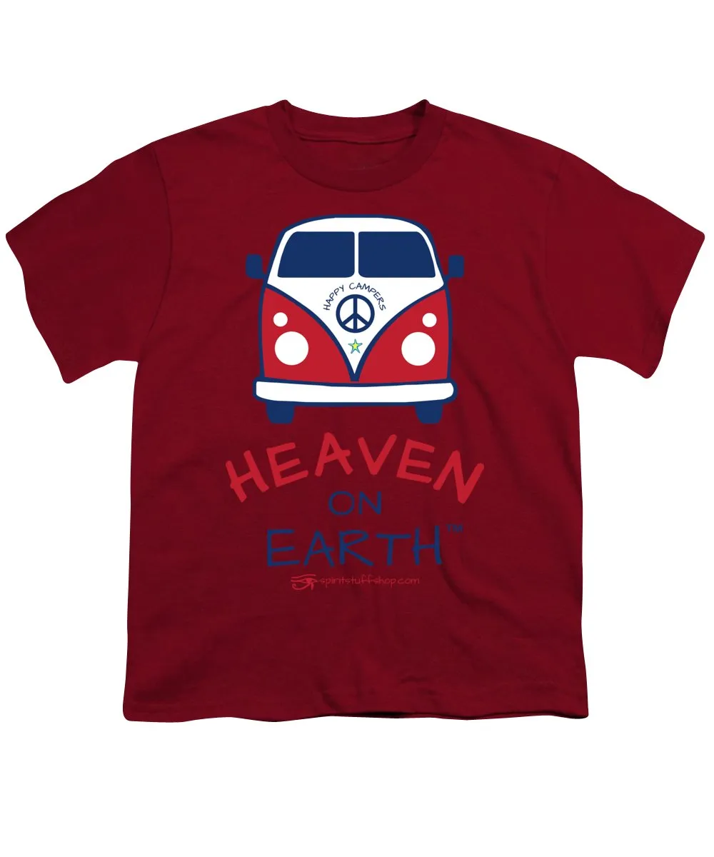 Vw Happy Camper Heaven On Earth - Youth T-Shirt