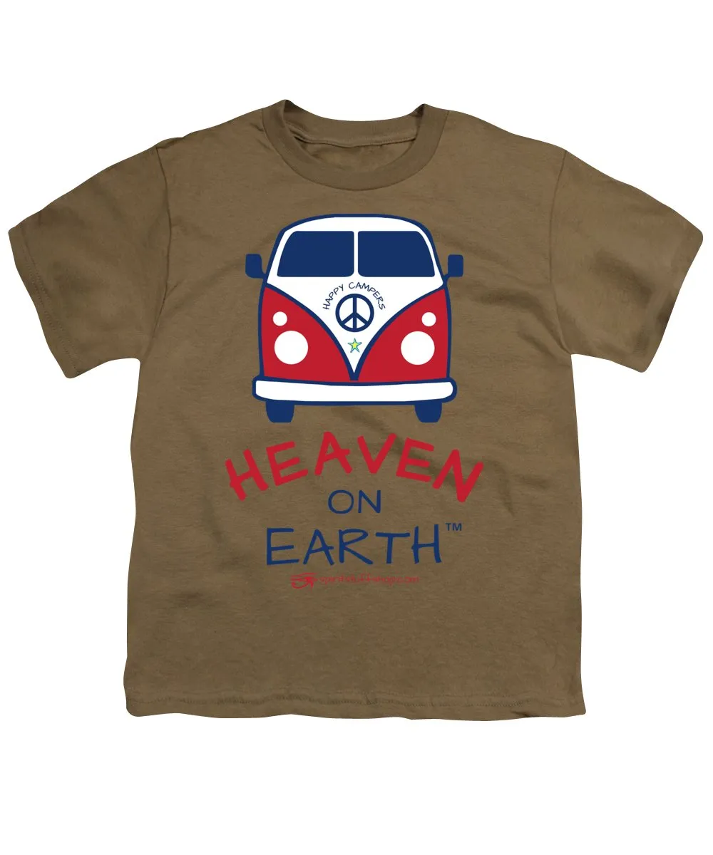 Vw Happy Camper Heaven On Earth - Youth T-Shirt