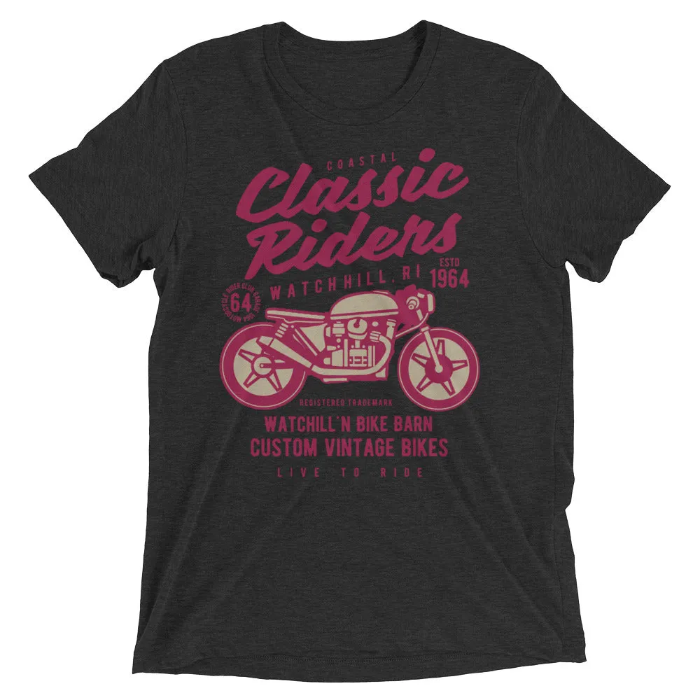 Watchill’n ‘Coastal Classic’ Unisex Short sleeve t-shirt (Rasberry/Creme)