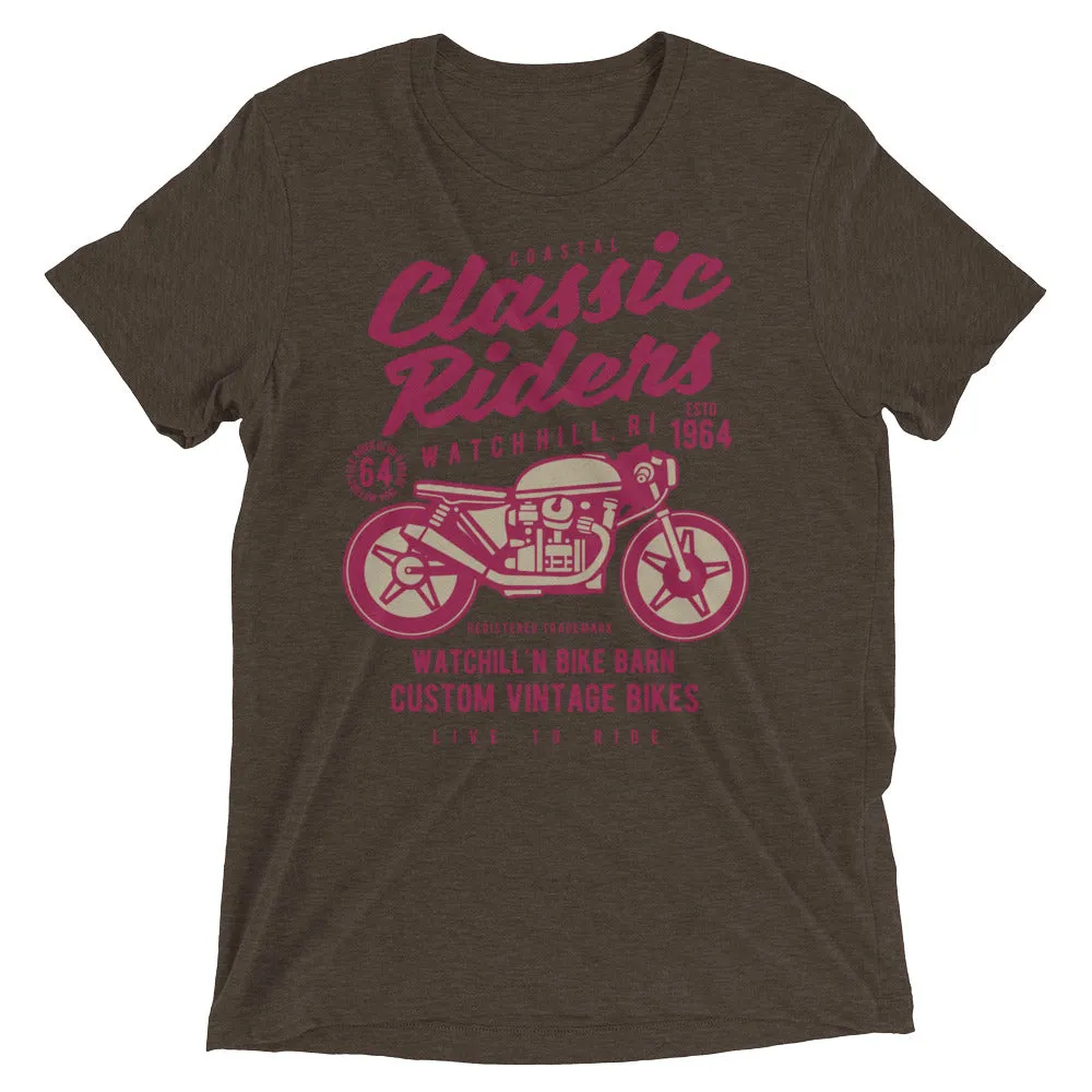Watchill’n ‘Coastal Classic’ Unisex Short sleeve t-shirt (Rasberry/Creme)