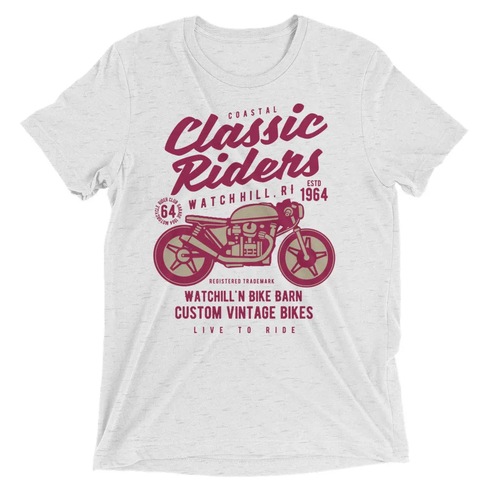 Watchill’n ‘Coastal Classic’ Unisex Short sleeve t-shirt (Rasberry/Creme)