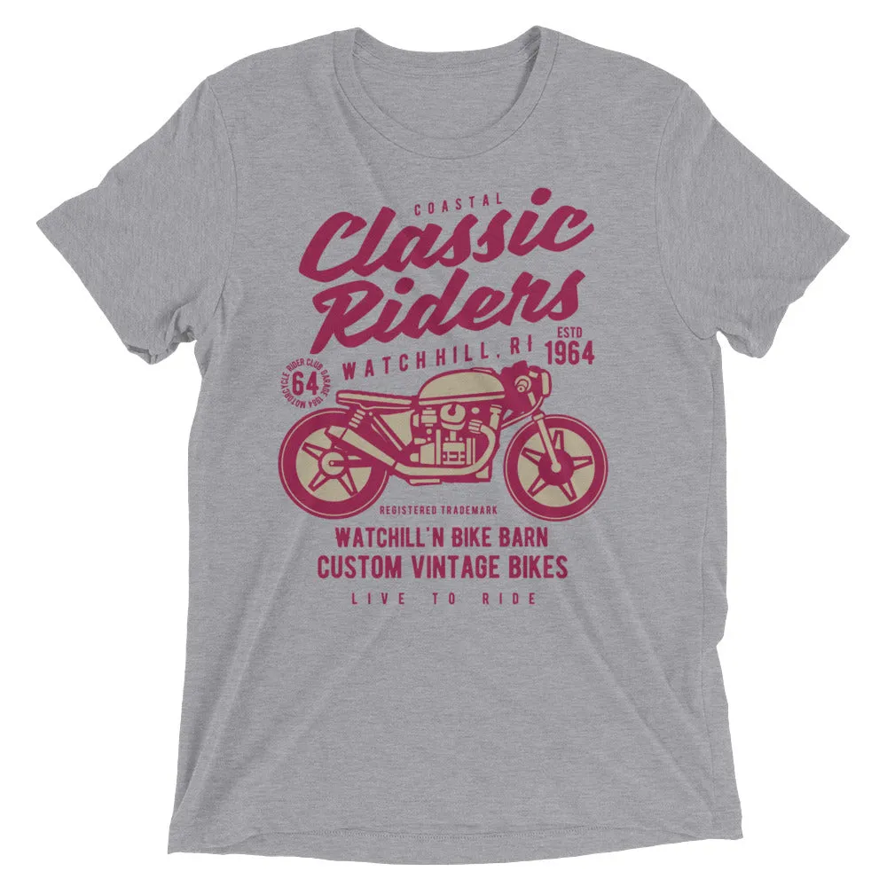 Watchill’n ‘Coastal Classic’ Unisex Short sleeve t-shirt (Rasberry/Creme)