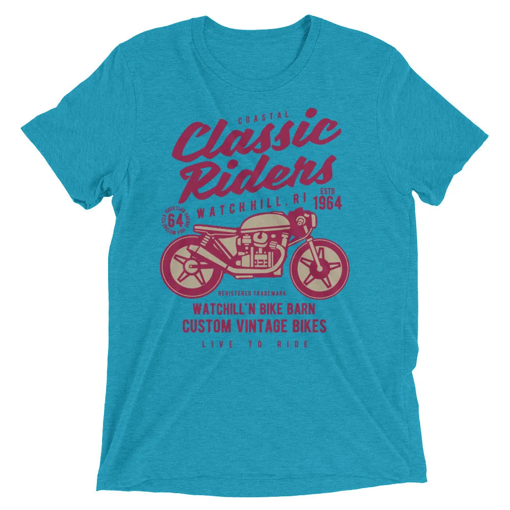 Watchill’n ‘Coastal Classic’ Unisex Short sleeve t-shirt (Rasberry/Creme)