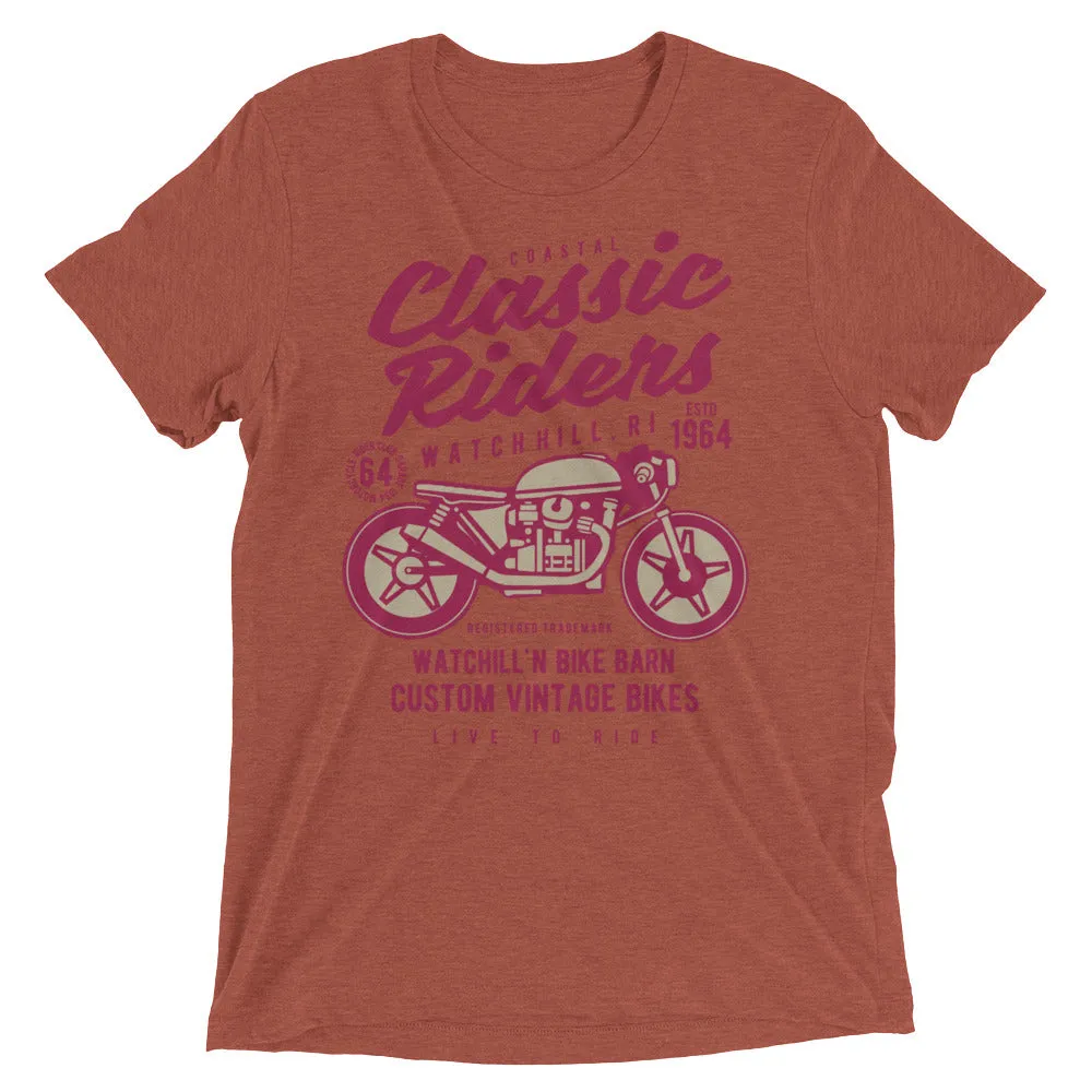 Watchill’n ‘Coastal Classic’ Unisex Short sleeve t-shirt (Rasberry/Creme)