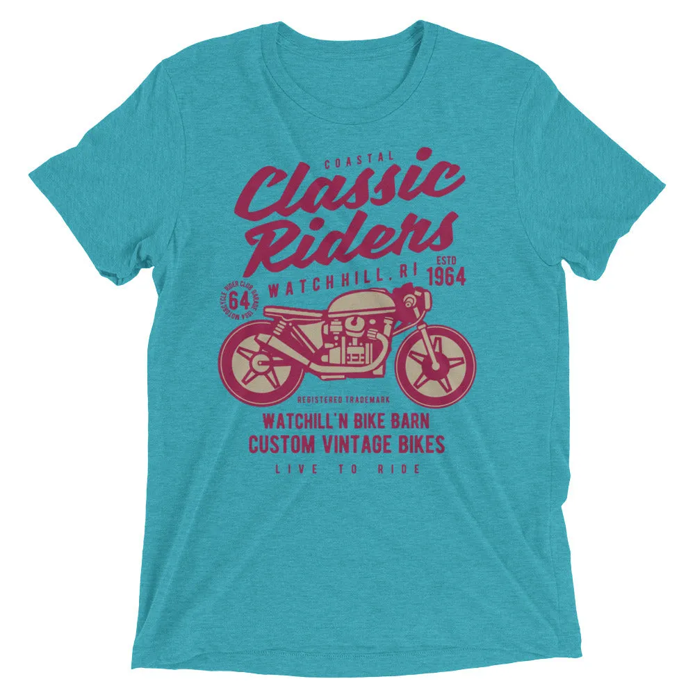 Watchill’n ‘Coastal Classic’ Unisex Short sleeve t-shirt (Rasberry/Creme)