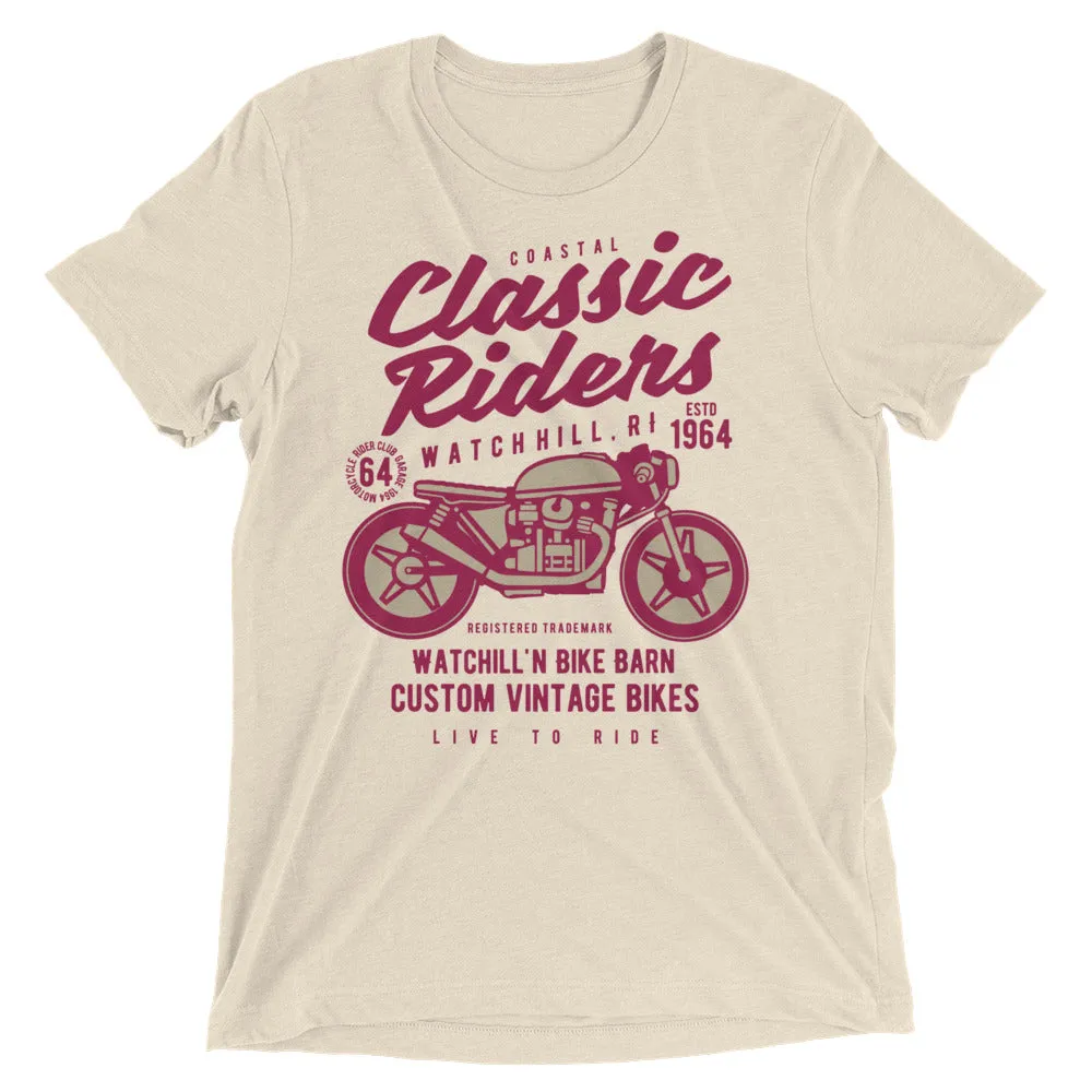 Watchill’n ‘Coastal Classic’ Unisex Short sleeve t-shirt (Rasberry/Creme)