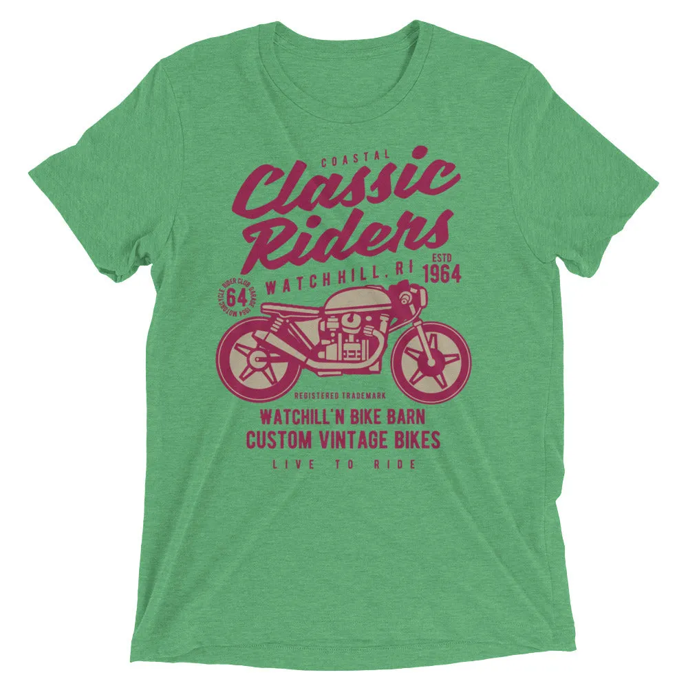 Watchill’n ‘Coastal Classic’ Unisex Short sleeve t-shirt (Rasberry/Creme)