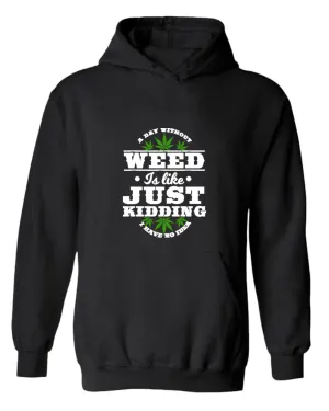 We day without w**d is like.. just kidding hoodie