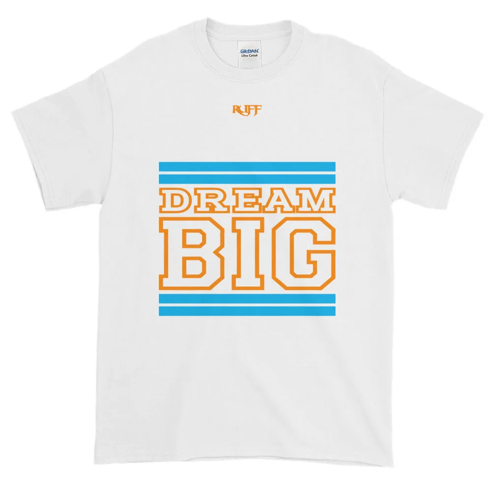 White Carolina Blue and Orange Short-Sleeve T-Shirt