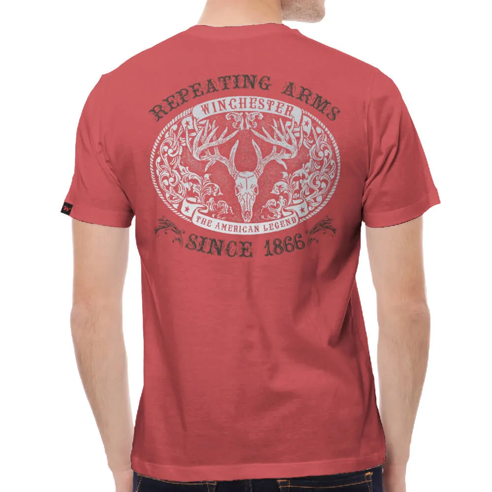 Winchester Legend - Buck Belt Buckle - Short Sleeve T-Shirt