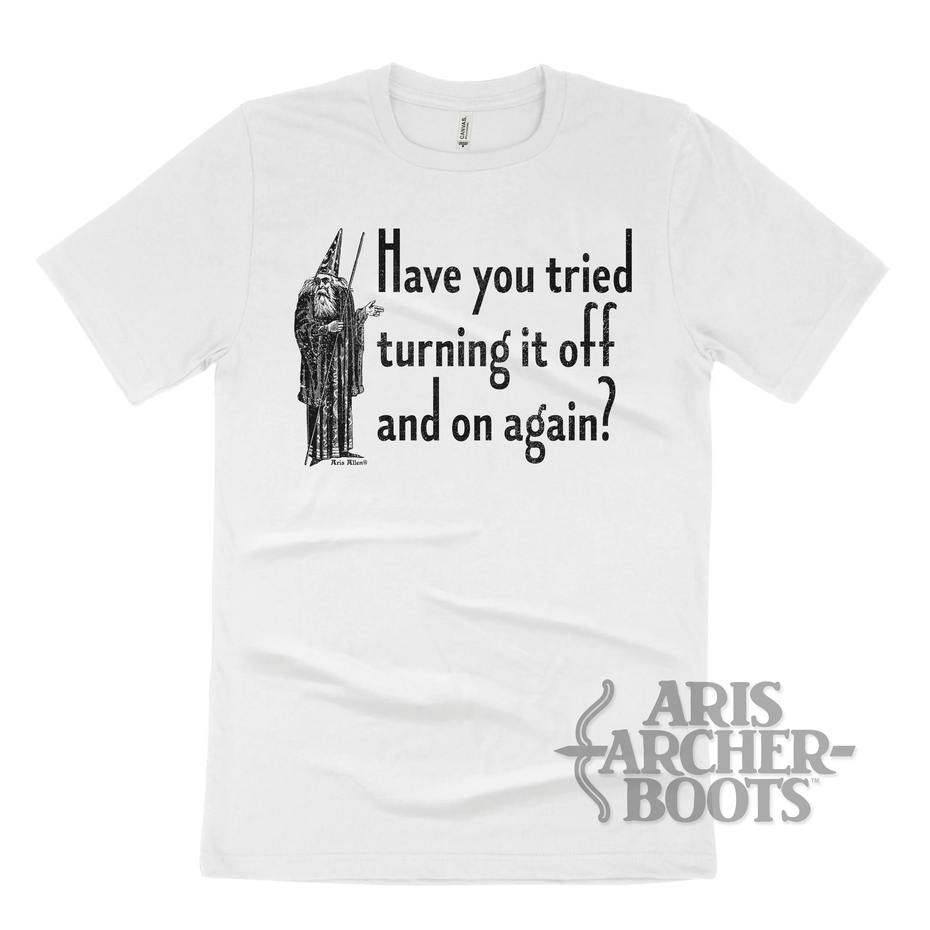 Wizard: Have You Tried Turning It Off and On Again Unisex T-Shirt