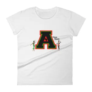 Women's short sleeve African Beauty Collegiate t-shirt