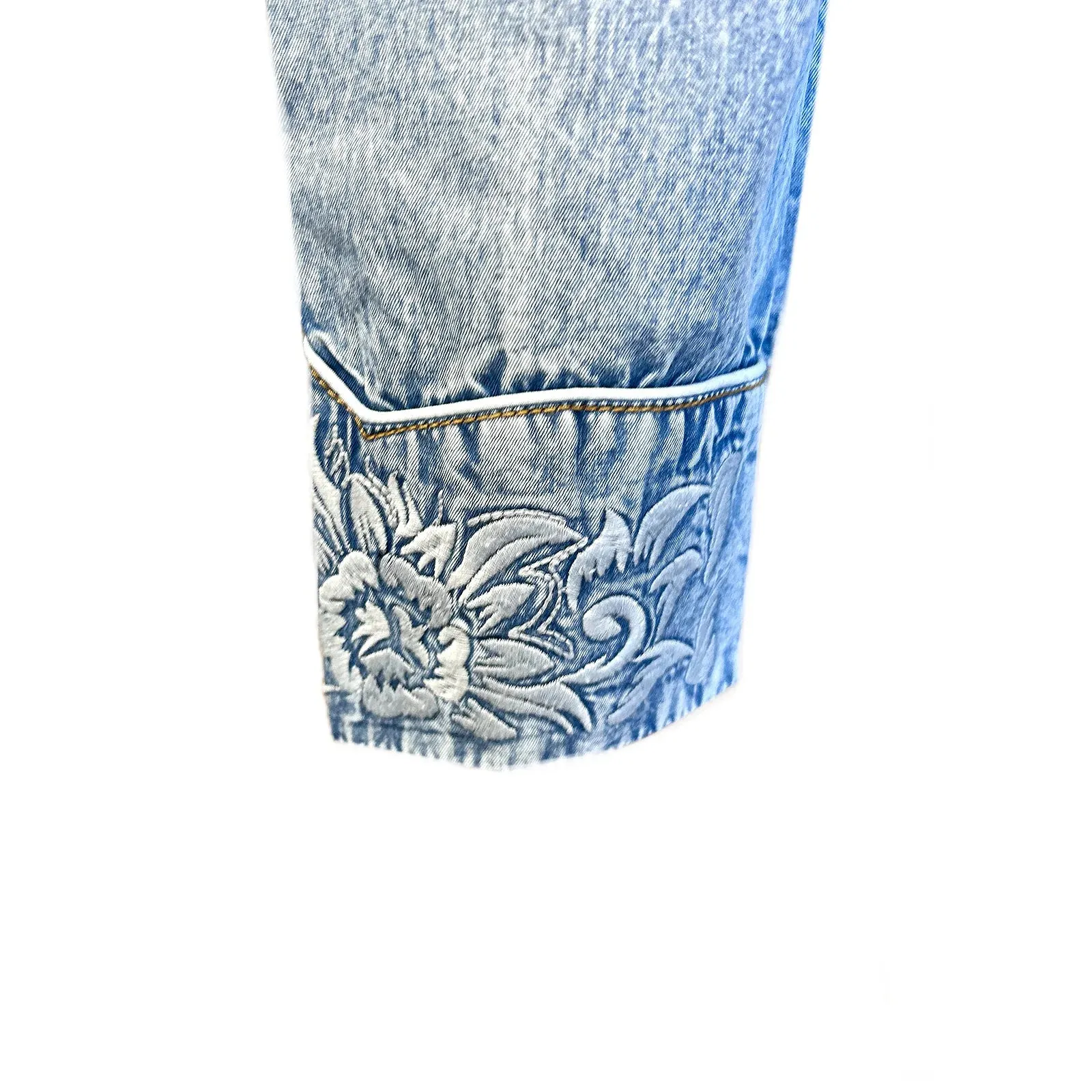Women's Vintage Western Shirt Collection: Rockmount Fancy Tooling Denim